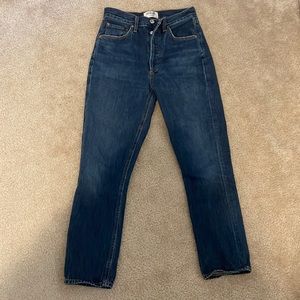 Agolde Riley High Rise Straight Crop